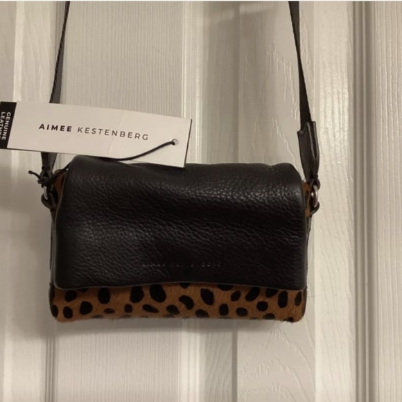 Aimee Kestenberg Black and Brown Crossbody Bag - Picture 1 of 10